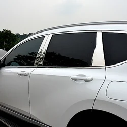 For Honda CRV CR-V 2012 2013 2014 2015 2016 2017 Stainless Steel Exterior Window Center Pillars Cover Trim Car Styling 6Pcs