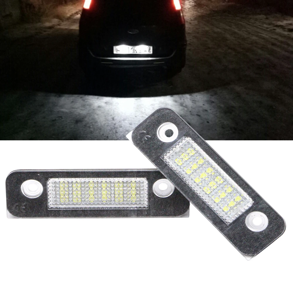 

2pc LED License Number Plate light For Focus Fusion Mondeo MK2 Fiesta V MK6 Mondeo MKII 1996-2010