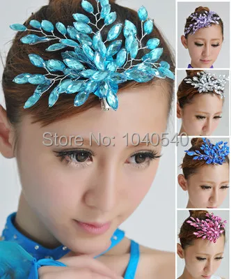 Hot Sales! Girls Latin Dance Headwear,Women Latin Ballroom Dance Hair Accessories,Dance Wear Accessories 5