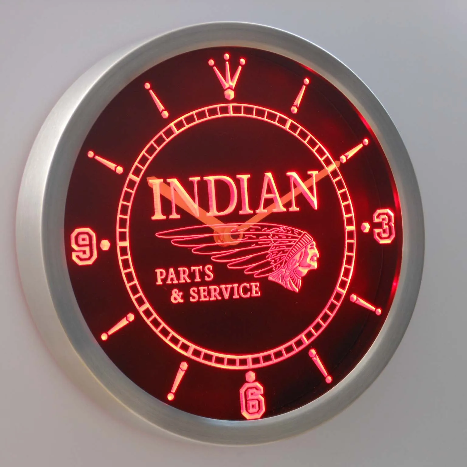 nc0181 Motorcycle Parts & Service Neon Light Signs LED Wall Clock