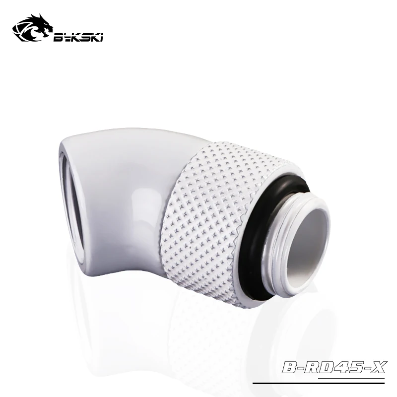 BYKSKI Black Glod Silver G1/4\'\' thread 45 degree Rotary Fitting Adapter Rotating 45 degrees water cooling Adaptors