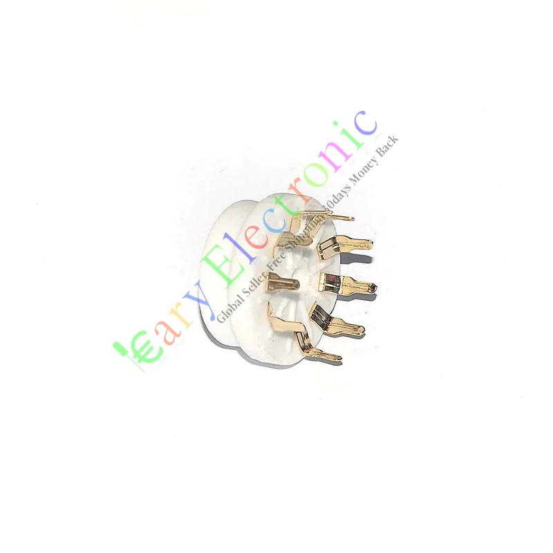 Оптовая и розничная продажа, 8 шт., 9-контактная печатная плата, золотая керамика, разъем VACCUM TUBE для 12AU7 12AX7B ECC83 6D58, радио, бесплатная доставка