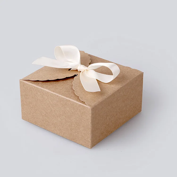 1000pcs 9*9*6cm White/brown Kraft Paper Box For Candy/food/wedding/jewelry Gift Box Packaging Display Boxes