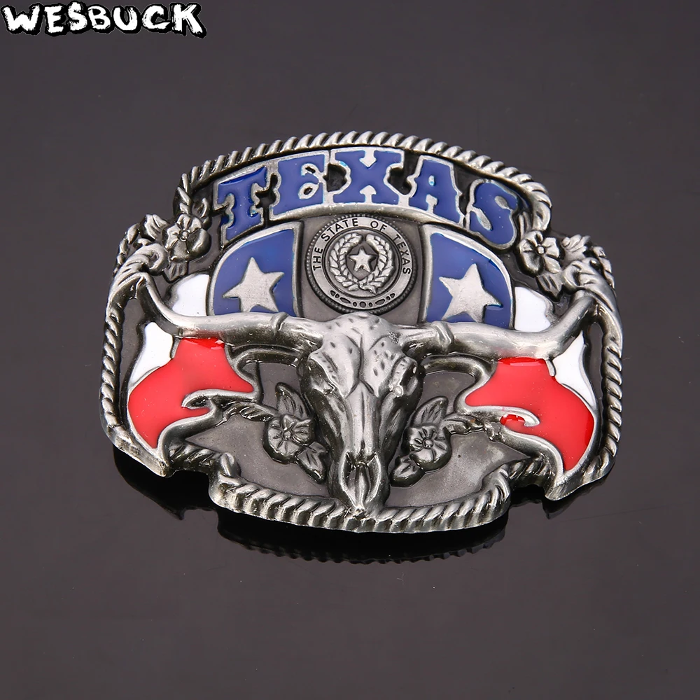 WesBuck Brand Belt Buckle Cowboy Cowgirl Meltal Slider Cool Belt Buckles For men's Belt Buckles Belt Buckle Accessories