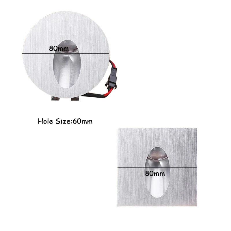 Led Sconce Lamps 85-265v 1w 3W Recessed Led Stair Light Wall Lights In Step / Aisle Lamps Embedded Concrete Walls Lighting