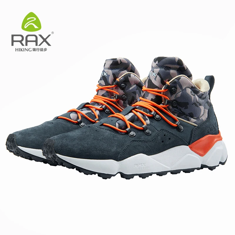 Rax 2018 Winter New Style Hiking Shoes Men Warm Snow Boots Sneakers for Men Outdoor Sports Walking Mountaining Shoes Breathable