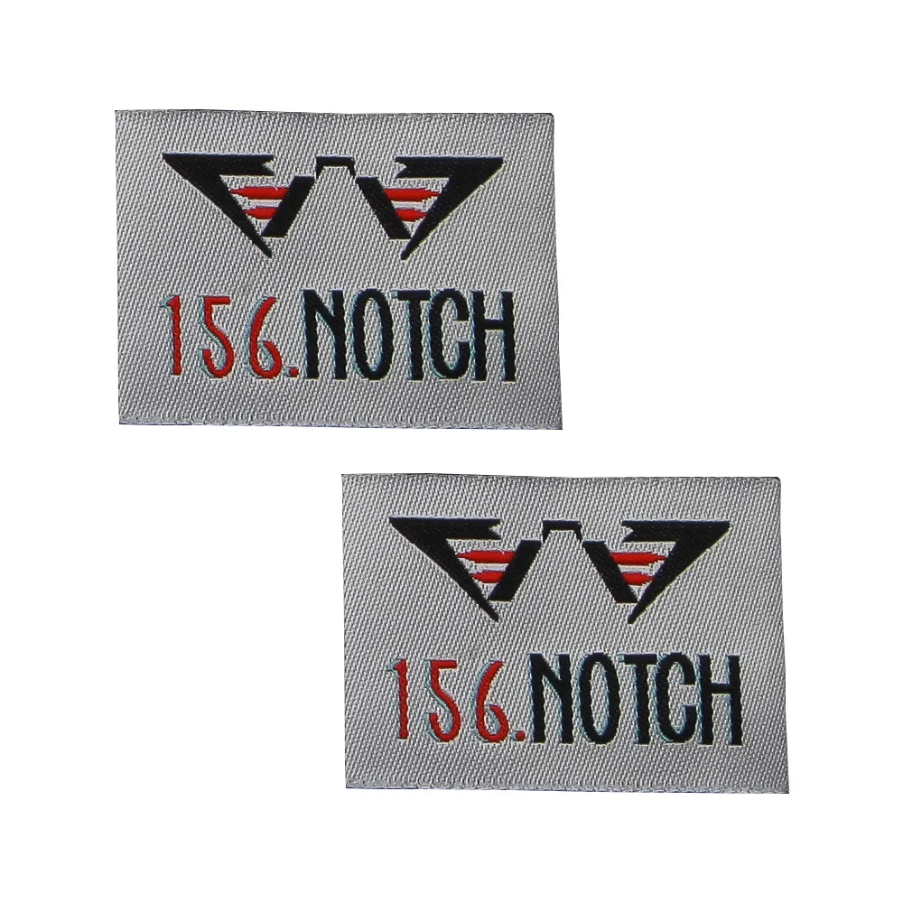 Custom Handmade Woven Labels For Clothes Customized Black Weave Label For Clothing Tags Luxury Designer Famous Brand Logo Tag