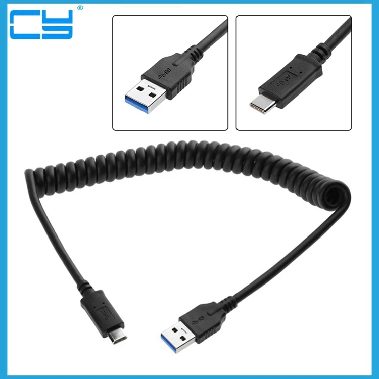USB Type C 8 Pin Cable Retractable Spring Cable For  S9  Charging Charger Data Cable Wire Cord Adapter