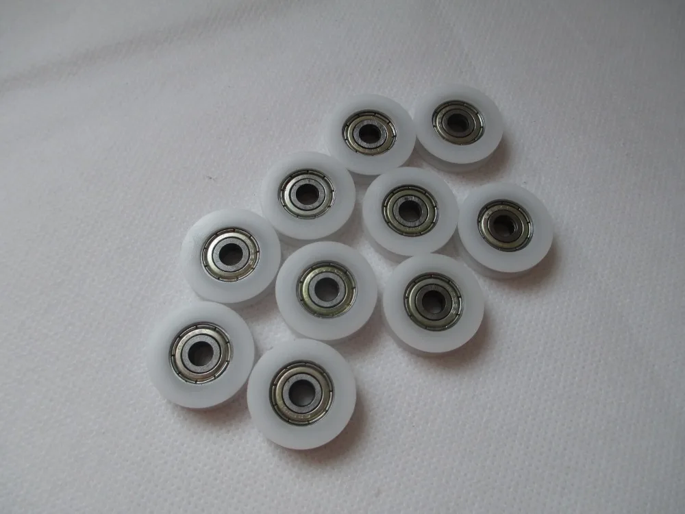 10pc 5*24*7 HU-0524-7 U Groove Guide Pulley Sealed Rail Ball Bearing