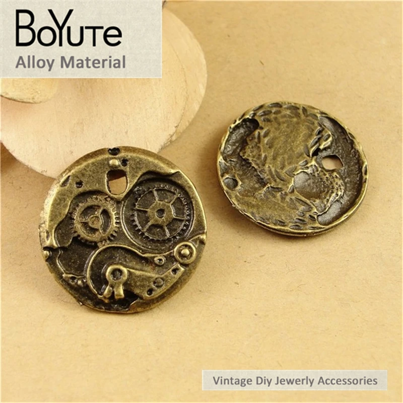 BoYuTe (40 Pieces/Lot) 25MM Antique Bronze Plated Metal Alloy Watches Movement Charms Jewelry Pendant Charms for Jewelry Making