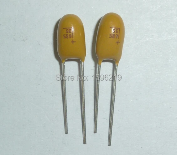 탄탈륨 커패시터 10pcs 6.8uF 35V 685 새로운 35V6.8uF DIP 방사형