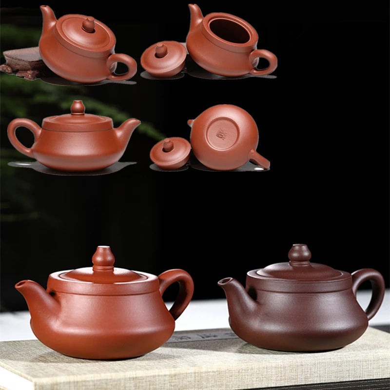 

Чайный горшок ручной работы с маркировкой, традиционный заварочный инфузер с 9 отверстиями, 280 мл, китайский кунг-фу, чайный горшок, оригинальные горшки из руды, настоящие исинские чаши