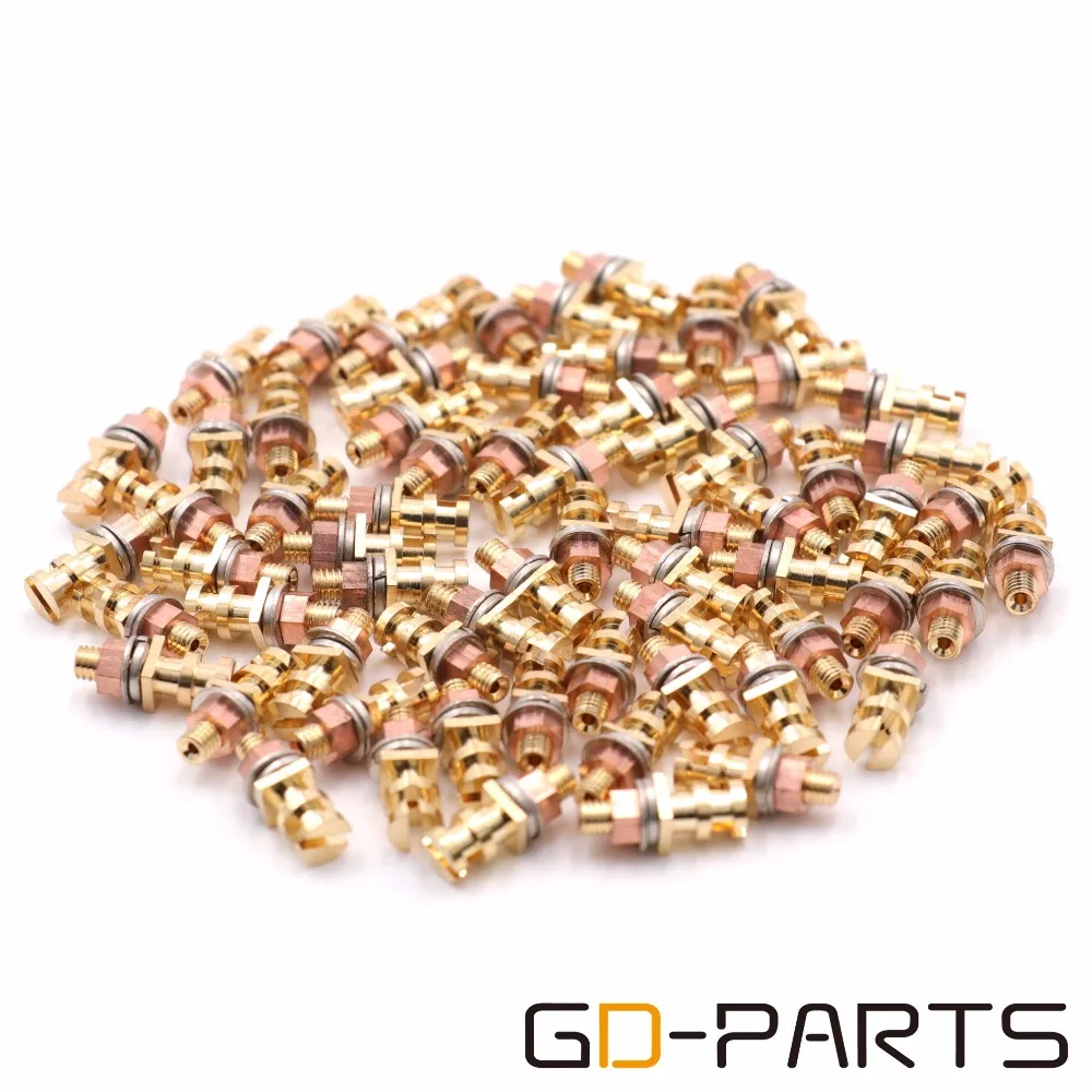 Gold Plated Machined Brass Turrets Terminal Lug Posts for Hifi Turret Board Tag Board Terminal Board Vintage Tube Guitar AMP DIY