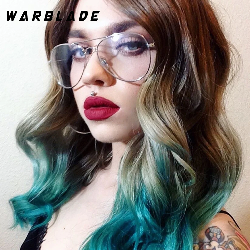 WarBLade Band Glasses Alloy Gold Frame Glasses Classic Optics Eyeglasses Transparent Clear Lens Women Men Fake Glasses Female