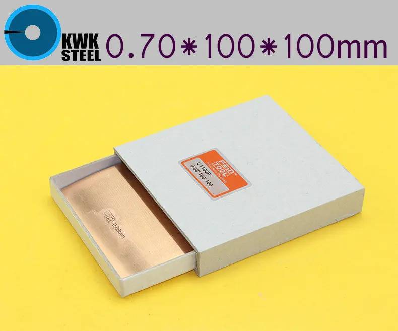 

Copper Strips 0.70mm * 100mm *100mm Pure Cu Sheet Plate High Precision 10pc Pure Copper Made in Germany