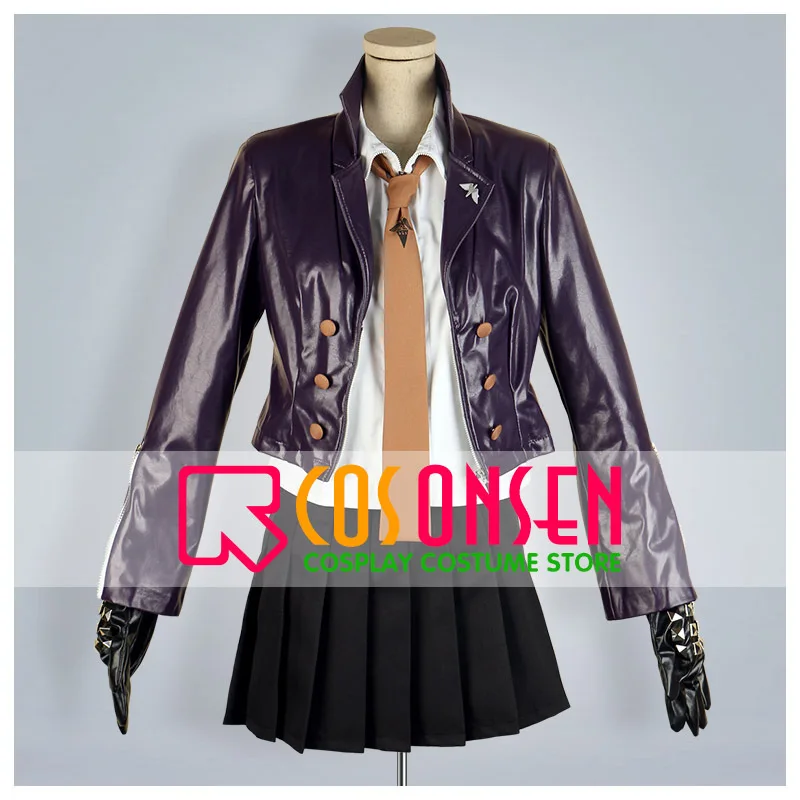 

COSPLAYONSEN Dangan Ronpa Kyouko Kirigiri Halloween Dress Cosplay Costume Full Set With Gloves/Shoe covers