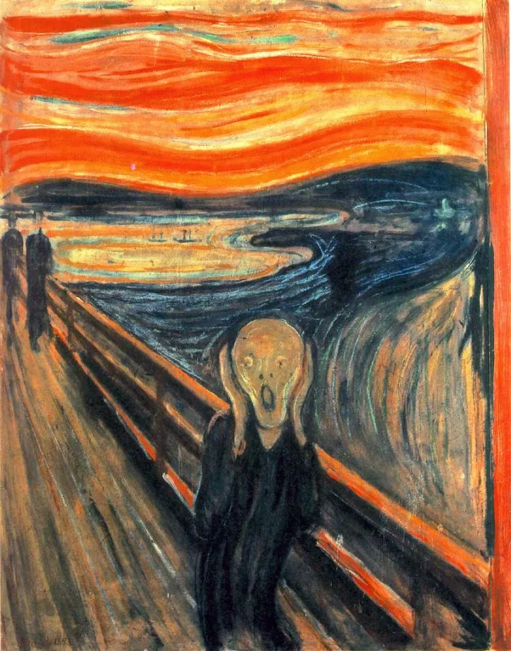 

Oil Painting Reproduction on Linen Canvas,The Scream by Edvard Munch,Free Shipping,100% handmade,abstract oil painting