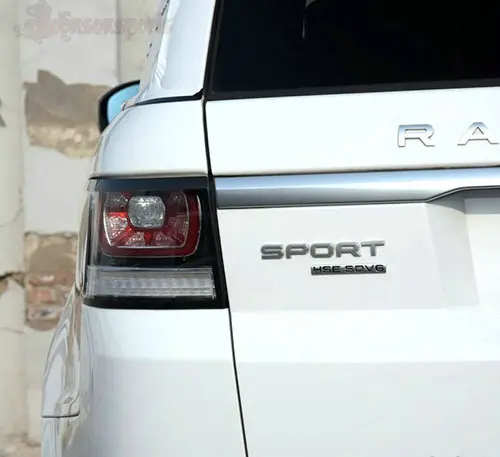 

1 Pcs SPORT emblem Letter Car Side Wing Tail Badge Car Stickers LR3 for RANGE ROVER Car Styling