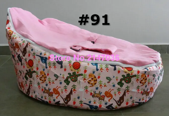 Pink dinosaur printed 2016 bag for baby,baby bean bag chair with harness,baby bag organizer - kids beds