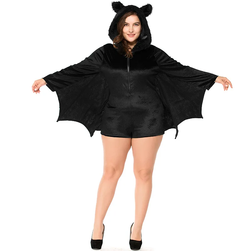 Halloween Purim Carnival Mother Kids Black Fantasia Bat Vampire Cosplay Costumes For Boy Girl Infantil Costume Plus size 3XL