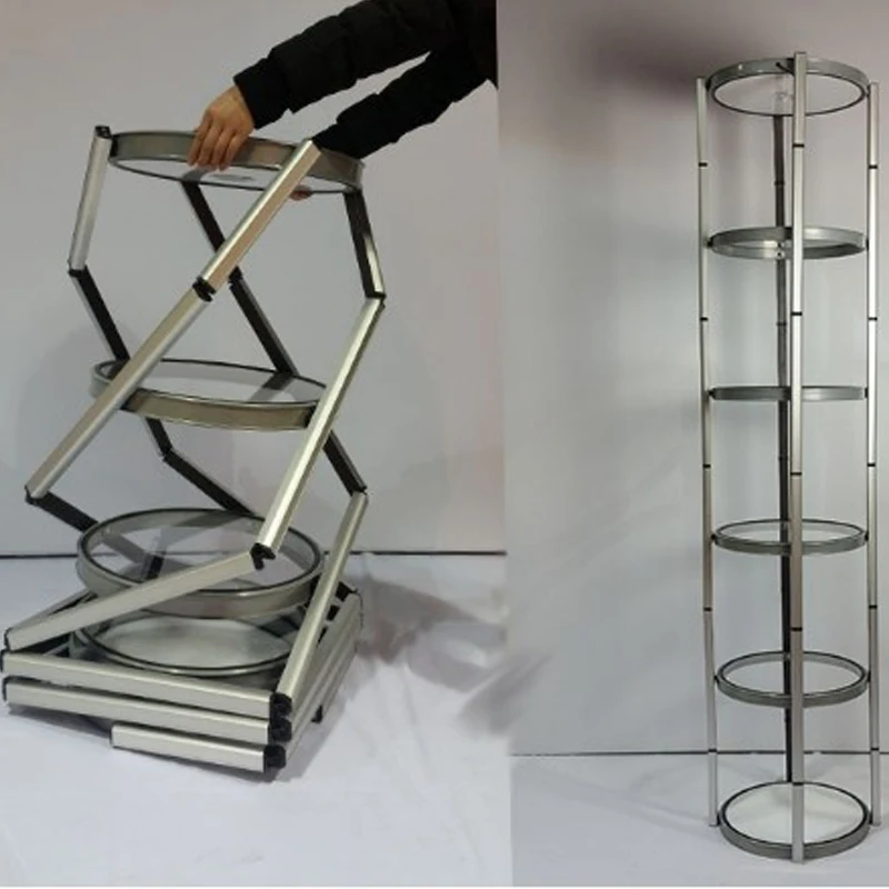 10ft Portable Twister Tower Lighting Inside Trade Show Display Booth Exhibition System With Counter Cutsom Graphic Print