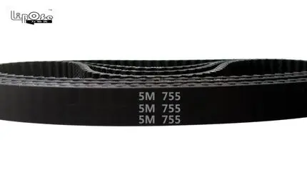 

2pcs HTD5M belt 755-5M-15 Teeth 151 Length 755mm Width 15mm 5M timing belt rubber closed-loop belt 755 HTD 5M S5M Belt Pulley