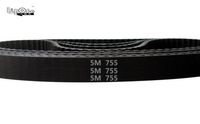 2pcs HTD5M belt 755-5M-15 Teeth 151 Length 755mm Width 15mm 5M timing belt rubber closed-loop belt 755 HTD 5M S5M Belt Pulley