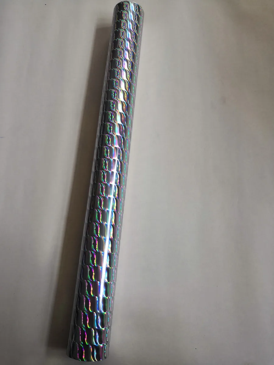 Folia holograficzna w kolorze srebrnym wzór przepięcia B11 prasa na gorąco na papierowej etykiecie kartowej lub folii do tłoczenia materiałów plastikowych