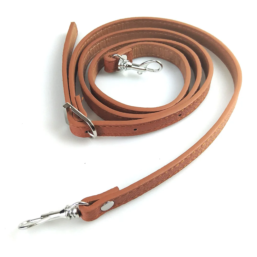 120cm PU Leather Bag Handle Replacement Bags Strap Gold/Silver Buckle Women Shoulder Bag Belts Handbag Bag Parts Accessories