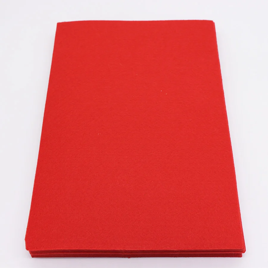 CMCYILING Rot Grün Filz Stoff 1 MM Dicke Polyester Tuch Für DIY Handwerk Sammelalbum Nicht-Woven Blatt 20 Teile/los 20*30cm – Detail 2