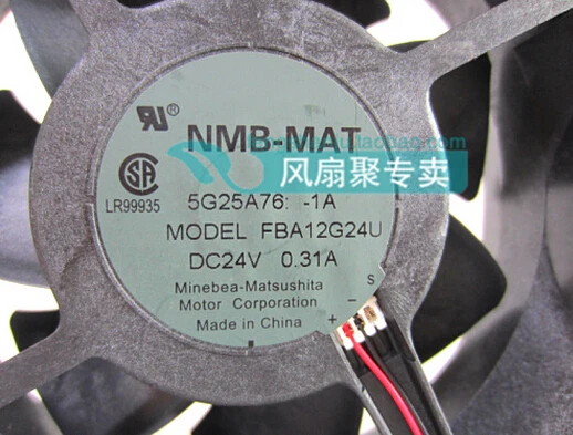 ขายส่ง: original NMB-MAT FBA12G24U 120*120*38 24V0.31A 2 สายพัดลมระบายความร้อน