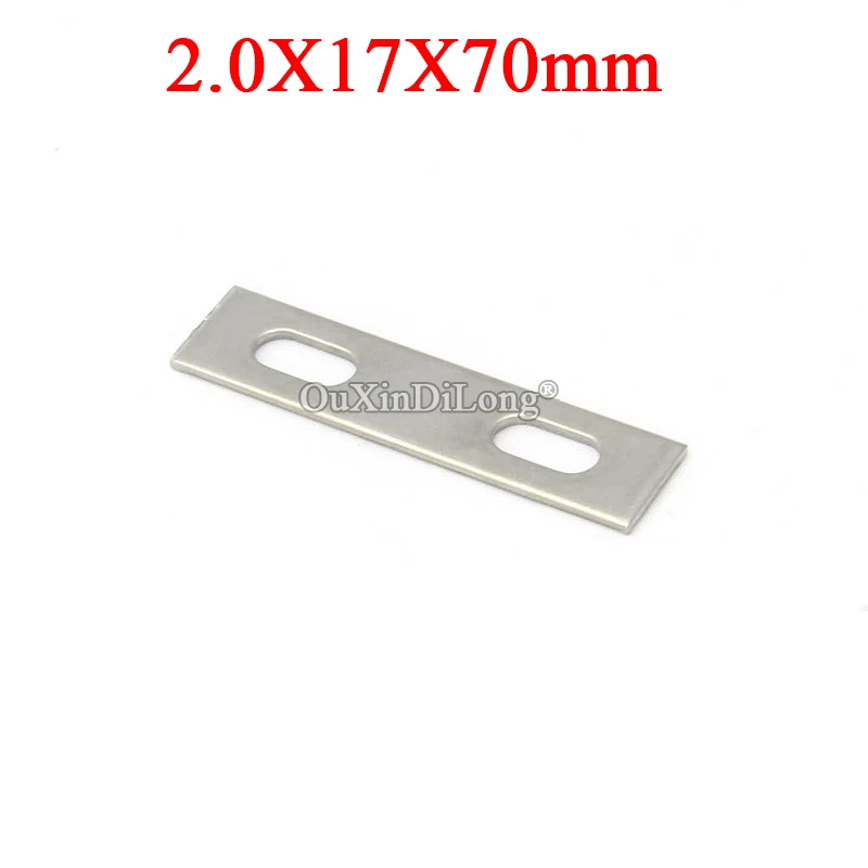 

100PCS Stainless Steel Straight Flat Corner Braces 17x70 Furniture Assembly Splicing Code Board Frame Shelf Connecting Brackets