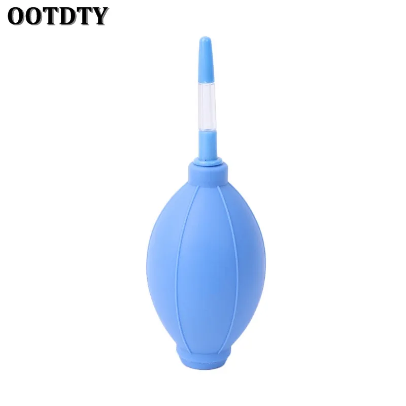 OOTDTY Blue/Red Flexible Cleaner Rubber Air Pump Lens Blower For Digital Camera Screen Dust