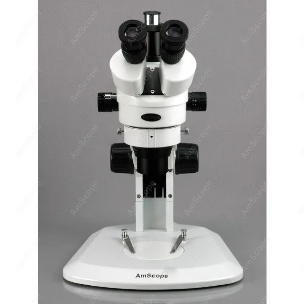 Track Stand  Trinocular Microscope--AmScope Supplies 3.5X-45X Track Stand Super Widefield Stereo Zoom Trinocular Microscope