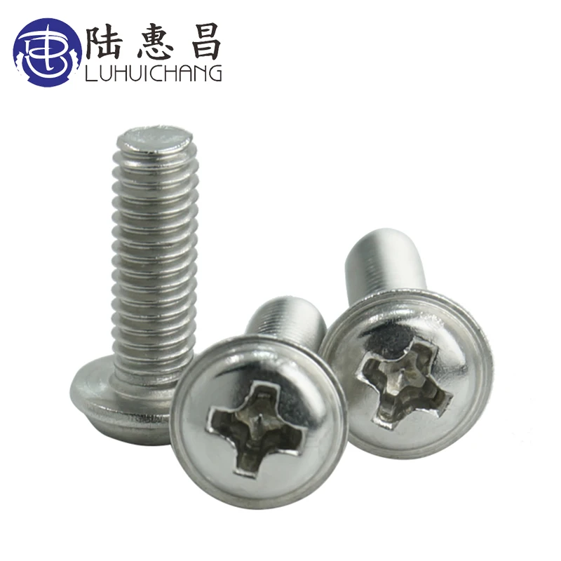 Luchang 20Pcs M2 M2.5 M3 M4 Stainless Steel Phillips Round Washer Head Machine Screw Case Precision Computer Motherboard Screw