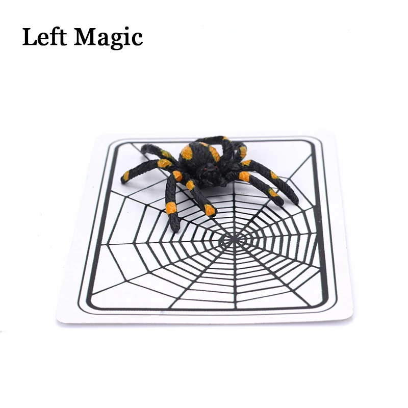 Spider And Net Magic Trick The Web Cards Toys Magician Gimmick  Illusion Closed-Up Magia Props Halloween Gift East To Do