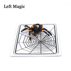 Spider And Net Magic Trick The Web Cards Toys Magician Gimmick  Illusion Closed-Up Magia Props Halloween Gift East To Do