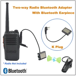 Walkie Talkie dwukierunkowe Radio Adapter Bluetooth K wtyczka W/słuchawka Bluetooth dla Baofeng UV-5R,Puxing PX-888K,, TYT WOUXUN Radio