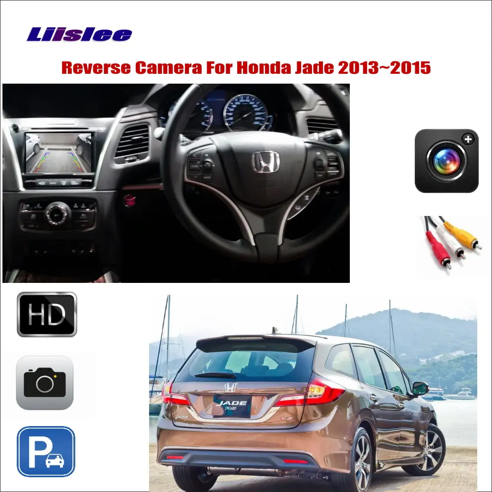 

For Honda Jade 2013 2014 2015 Car Reverse Rear View Camera Connect Original Factory Screen RCA Adapter Parking Backup HD CCD CAM