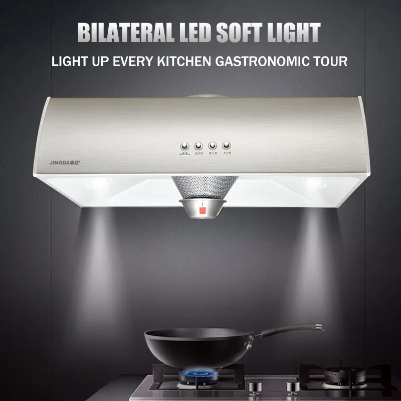 Вытяжка для кухни Бытовая вытяжка большая всасывающая нержавеющая сталь высокомощная ультра-тонкая Бытовая маленькая одинарная