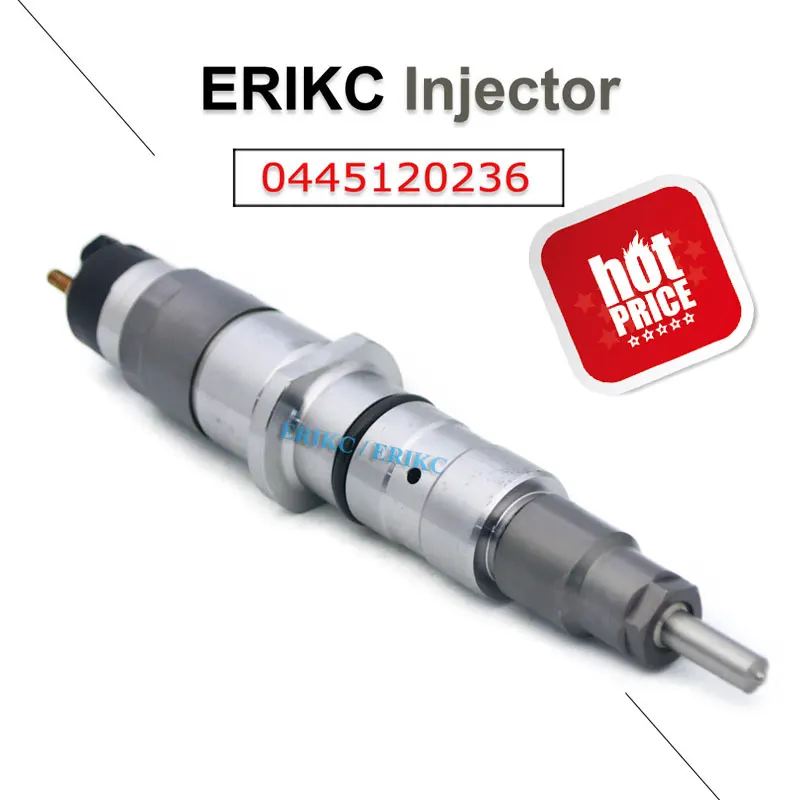 

ERIKC 0445120236 Diesel Auto Engine Injector 0 445 120 236 Common Rail Fuel Dispenser Injector 0445 120 236 For Komatsu Cummins