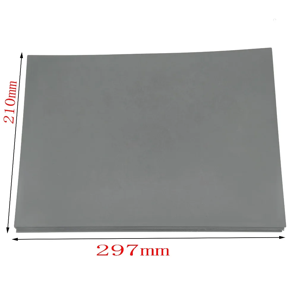 1pc Gray Laser Rubber Sheet Oil Abrasion Resistance Laser Engraving Stamp for Laser Printing Machine A4 297 x 211 x 23mm