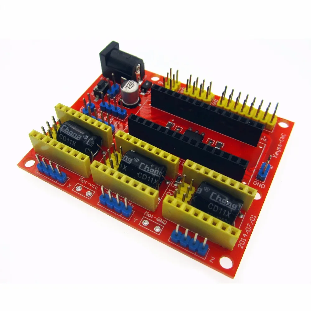 Máquina de gravura do cnc escudo v4 pçs/lote 5 compatível com Nano 3.0 / A4988 para a Impressora 3D