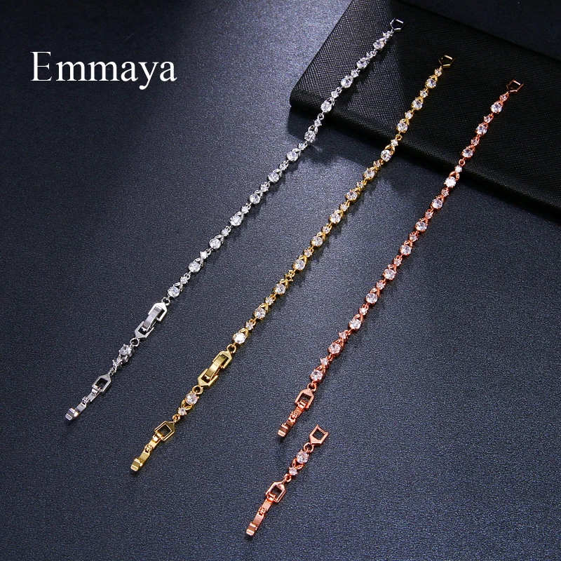 Emmaya Zircon Bride Wedding Bracelet & Bangles Hip hop Jewelry AAA CZ Stone Bracelets For Women Party Gift