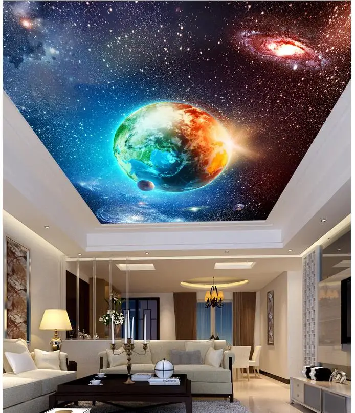 

3d mural wallpaper Star living room bedroom ceiling Wall Decoration 3d stereoscopic wallpaper ceiling