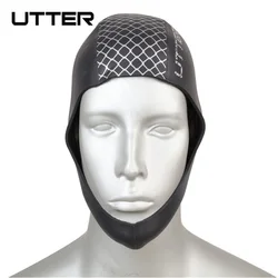 UTTER Men Neoprene Skull Cap Printing Grid Swimming Surfing Hiking Skiing Cycling and Riding Outdoor Accessories