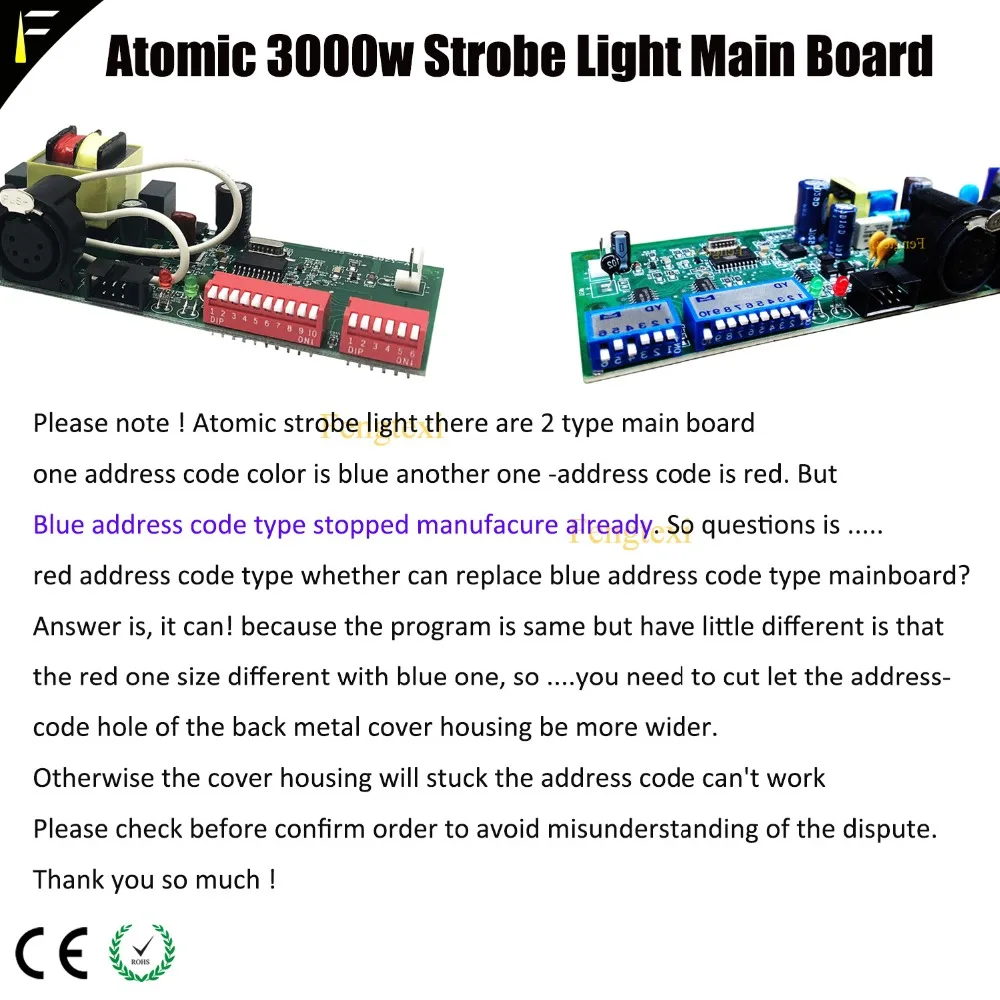 Atomic 3000 Strobe Light Parts Main Board Atomic3000 Strobes Light Mainboard Replacement Mother Program Board For Flash Light