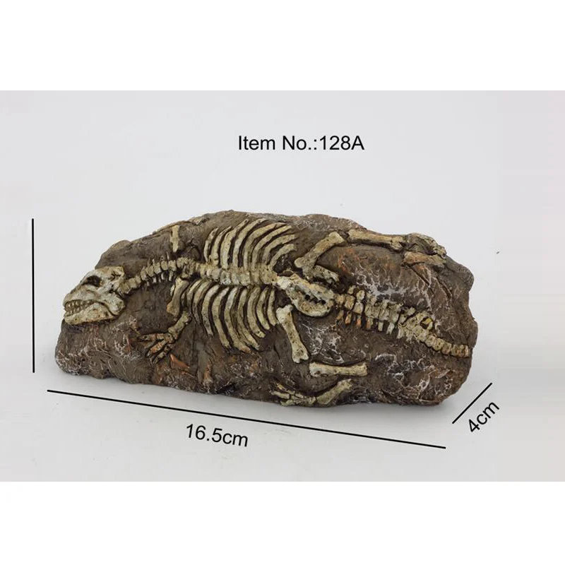 1pcs Aquarium  Dinosaur Skull Resin Fish Tank Ornament Reptile Tank Fish Tank Aquarium Decoration