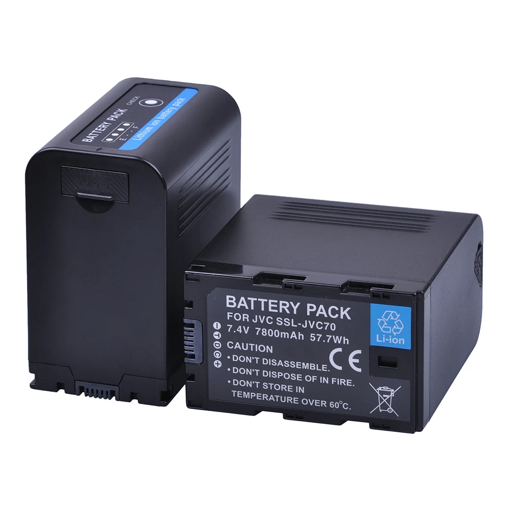 Batmax 7800mAh SSL-JVC70 Bateria SSLJVC70 Battery+LED Ultra Rapid Dual Charger for JVC GY-HM600 GY-HM650 GY-LS300