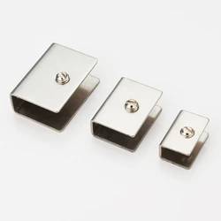 2pcs/lot B802 For 6 to 15mm glass board Rectangular Shape Stainless Steel Glass Clamps Shelves Support Bracket Clips